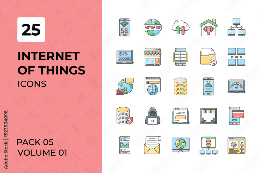 Internet of Things icons collection. Set contains such Icons as ai, artificial intelligence, automation, cloud computing, and more 
