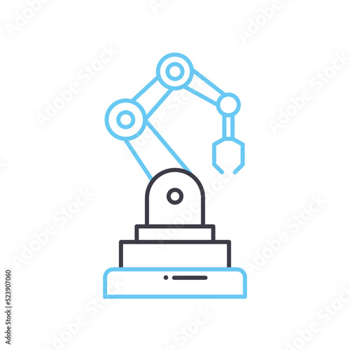 mechanic hand line icon, outline symbol, vector illustration, concept sign