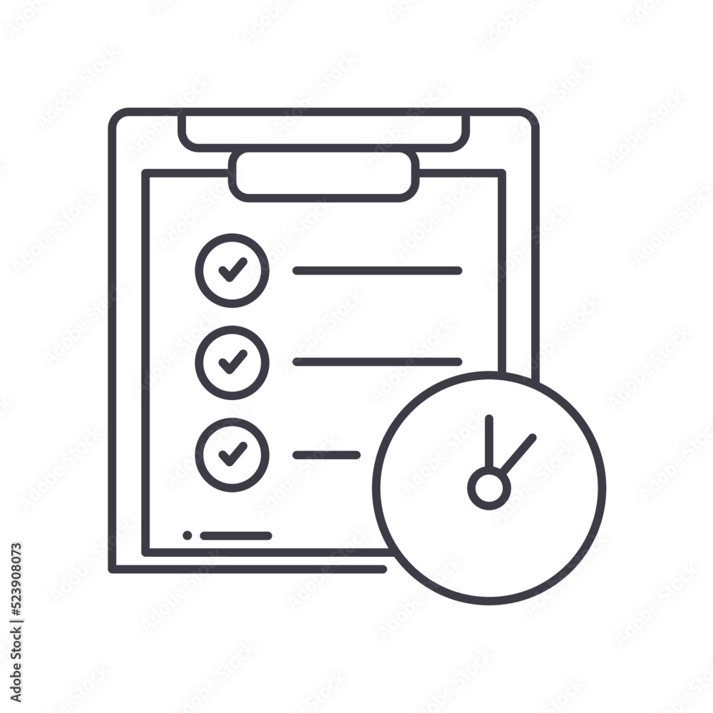 to do line icon, outline symbol, vector illustration, concept sign to do line icon, outline symbol, vector illustration, concept sign
