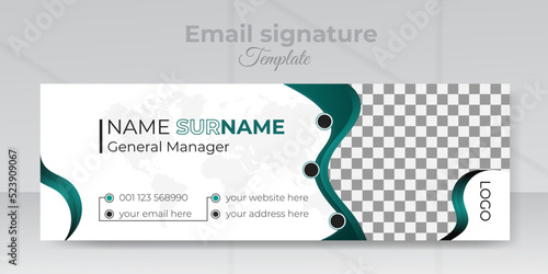 Business email signature template or personal social media cover.