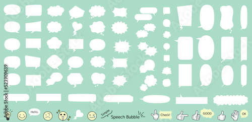 吹き出し　フレーム　セット