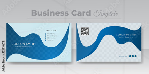 Corporate business identity or personal business card design template.