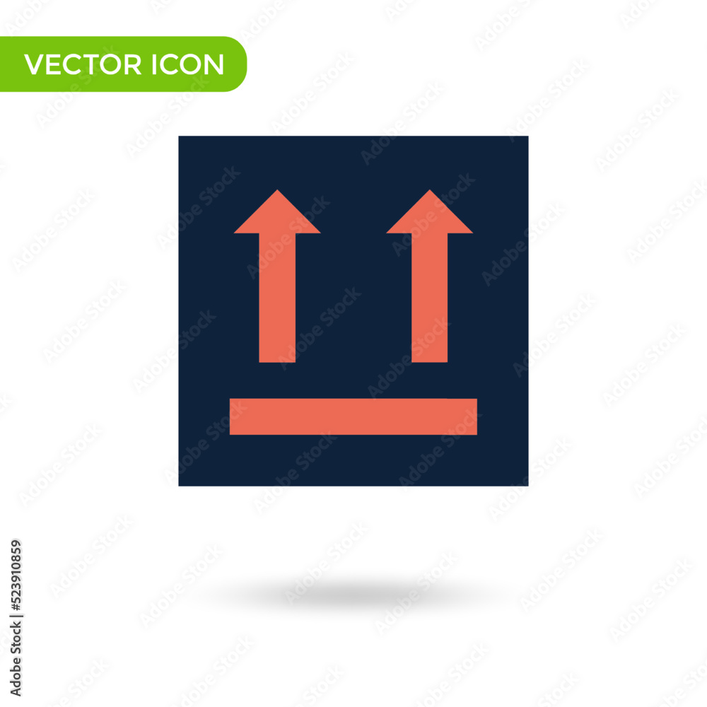 arrow side up logistic icon. minimal and creative icon isolated on white background. vector illustration symbol mark arrow side up logistic icon. minimal and creative icon isolated on white background. vector illustration symbol mark