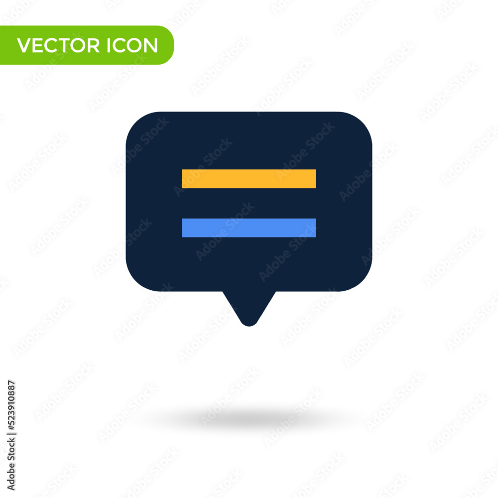 chat icon. minimal and creative icon isolated on white background. vector illustration symbol mark chat icon. minimal and creative icon isolated on white background. vector illustration symbol mark
