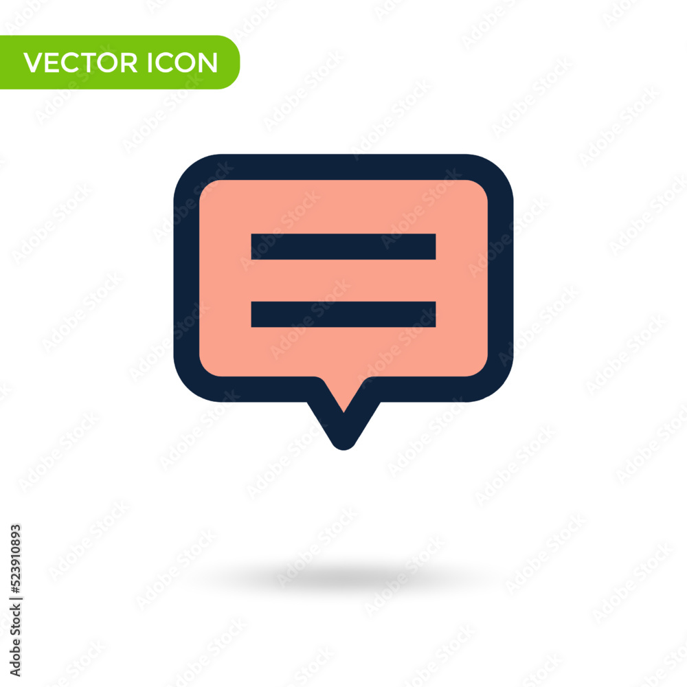 chat icon. minimal and creative icon isolated on white background. vector illustration symbol mark chat icon. minimal and creative icon isolated on white background. vector illustration symbol mark