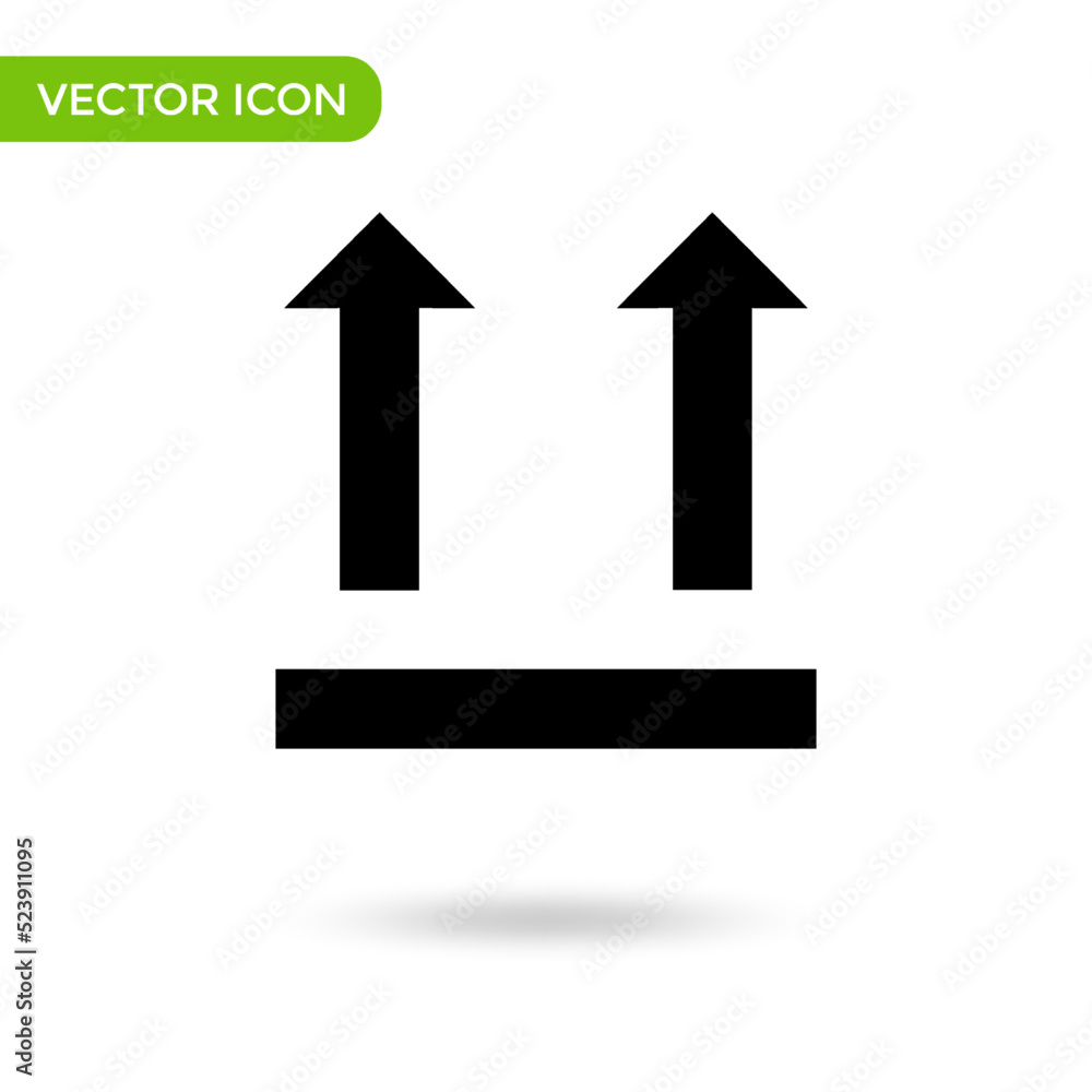 arrow side up logistic icon. minimal and creative icon isolated on white background. vector illustration symbol mark arrow side up logistic icon. minimal and creative icon isolated on white background. vector illustration symbol mark