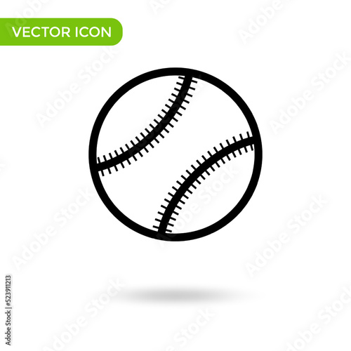 baseball ball icon. minimal and creative icon isolated on white background. vector illustration symbol mark