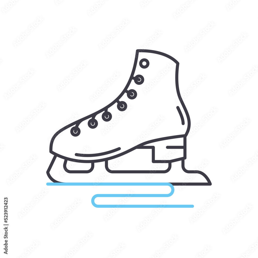 skating line icon, outline symbol, vector illustration, concept sign skating line icon, outline symbol, vector illustration, concept sign