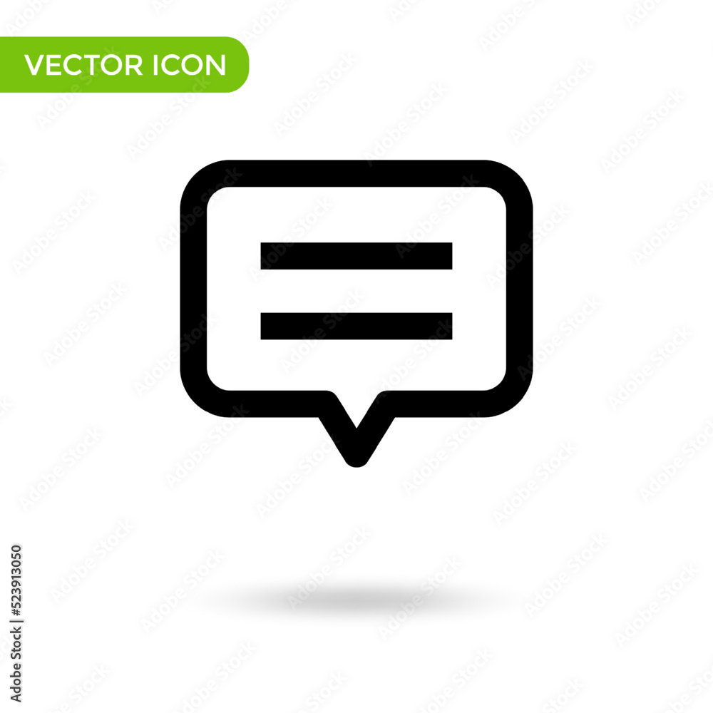 chat icon. minimal and creative icon isolated on white background. vector illustration symbol mark chat icon. minimal and creative icon isolated on white background. vector illustration symbol mark
