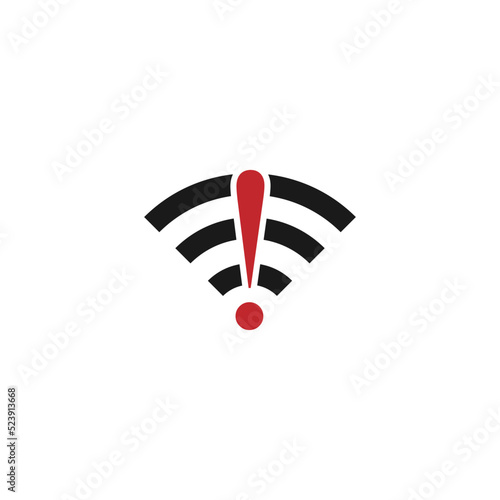 Signal disconected, signal cut off icon template vector