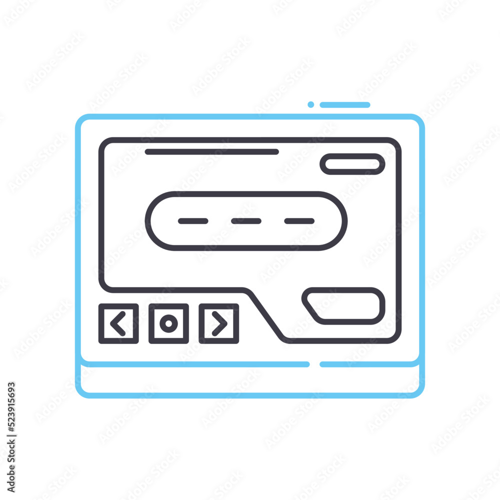 pager line icon, outline symbol, vector illustration, concept sign pager line icon, outline symbol, vector illustration, concept sign