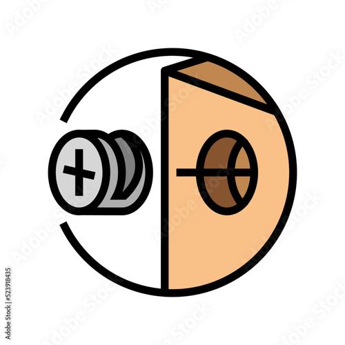 insert screw fast mounting assembly furniture color icon vector illustration