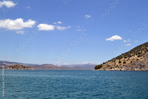 View of Romvi island and Koronisi island in Tolo, Greece. © OlgaMaria