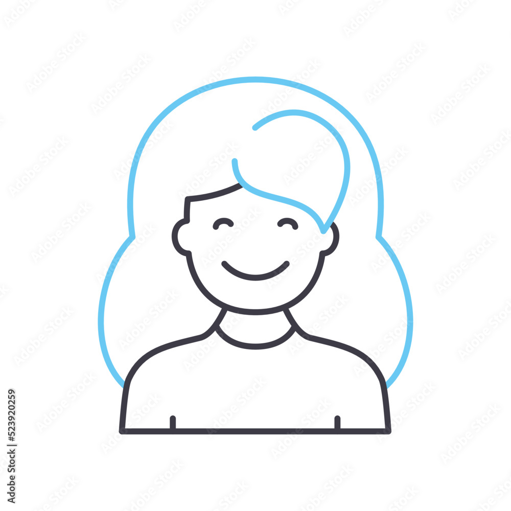 smile line icon, outline symbol, vector illustration, concept sign