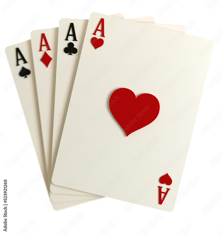 Obraz premium 3D Playing Card Template