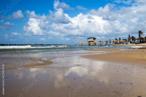 Beach in Netanya, Israel photo