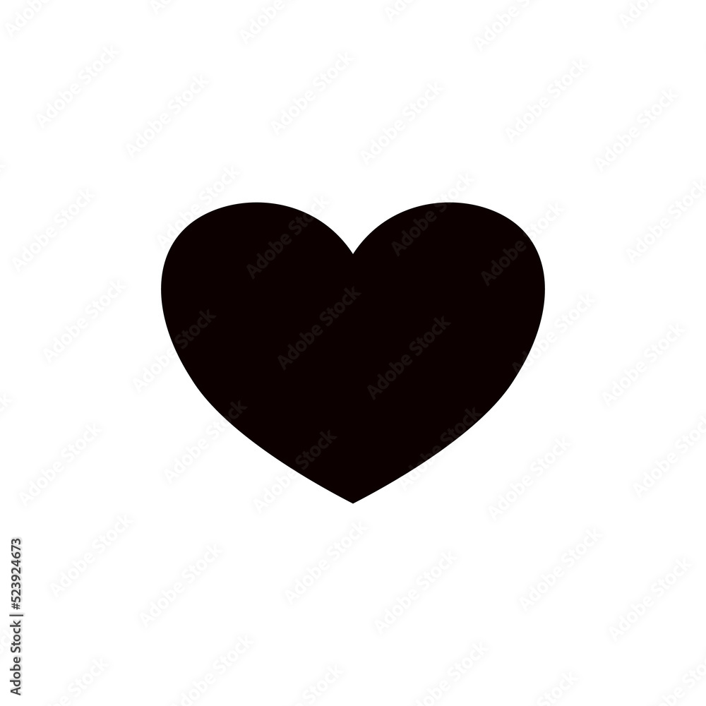 heart black vector isolated on white heart black vector isolated on white