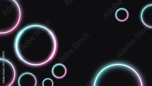Abstract modern neon glowing background with geometric lines