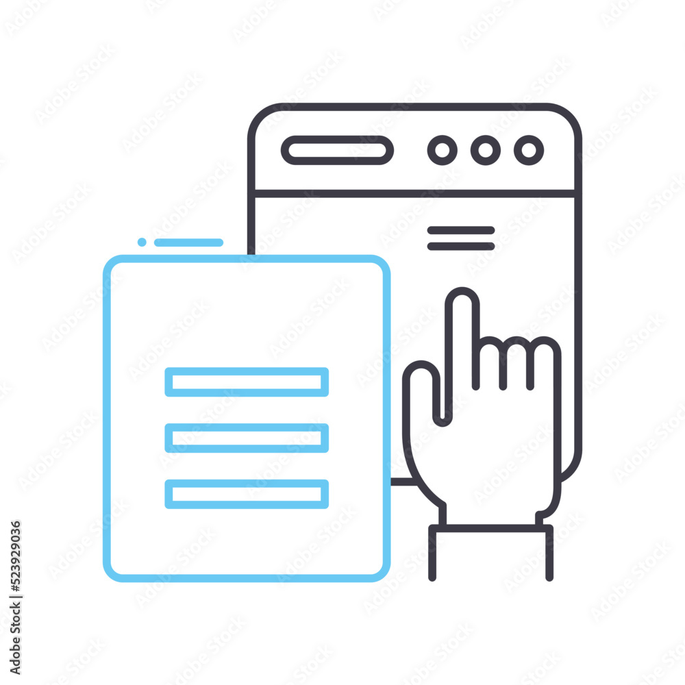 free access open content line icon, outline symbol, vector illustration, concept sign free access open content line icon, outline symbol, vector illustration, concept sign