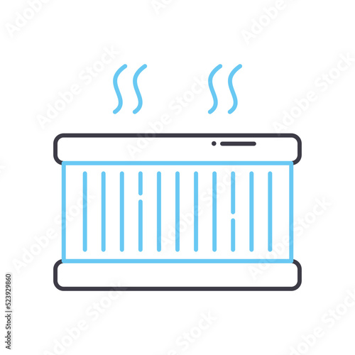 hot tub line icon, outline symbol, vector illustration, concept sign