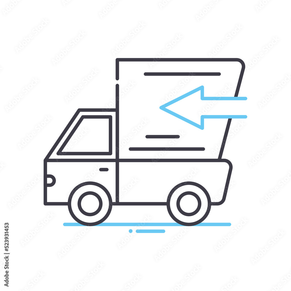 high speed services line icon, outline symbol, vector illustration, concept sign