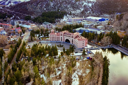 Aerial view of a sanatorium in Jermuk photo