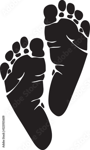 Vertical isolated illustration of a pair of soles on a white background
