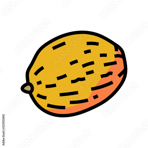 melon yellow one color icon vector illustration