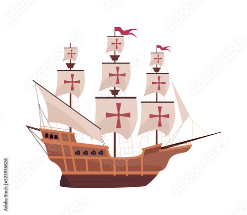 antique caravel boat
