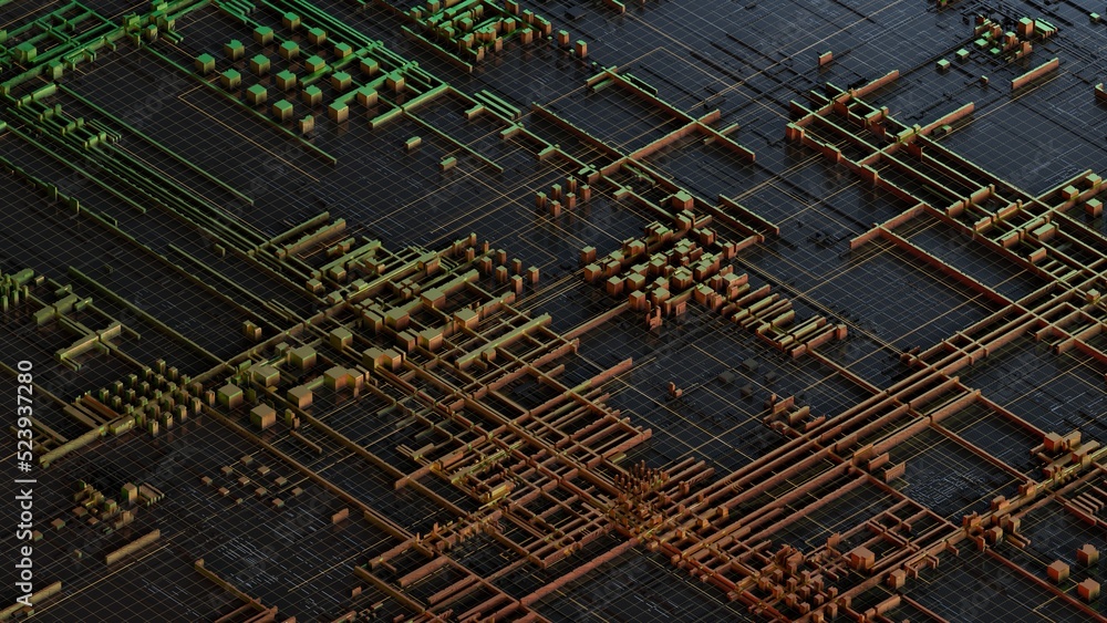 circuit board,abstract network technology background,3d rendering,conceptual image.