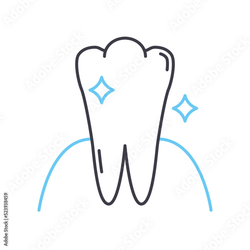 premolar line icon, outline symbol, vector illustration, concept sign