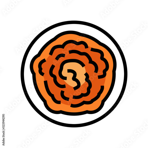 pumpkin puree color icon vector illustration