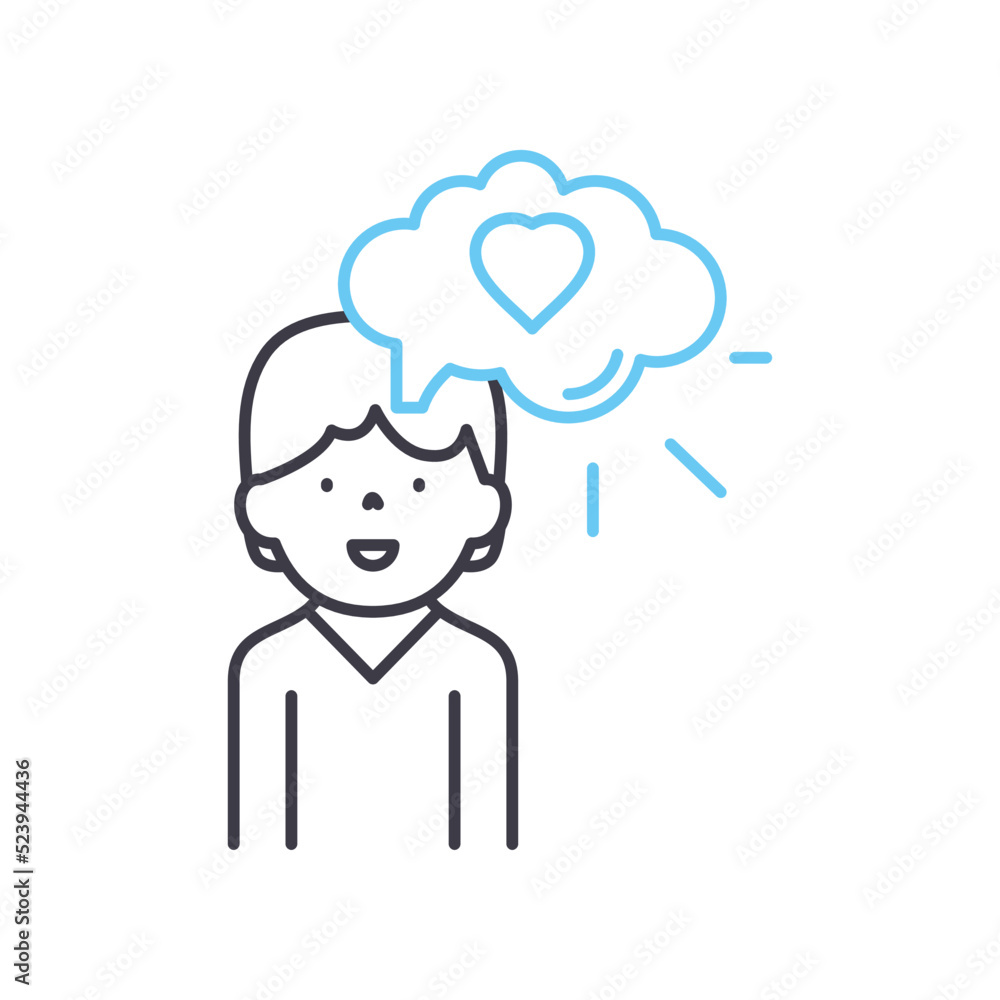 mental health line icon, outline symbol, vector illustration, concept sign mental health line icon, outline symbol, vector illustration, concept sign