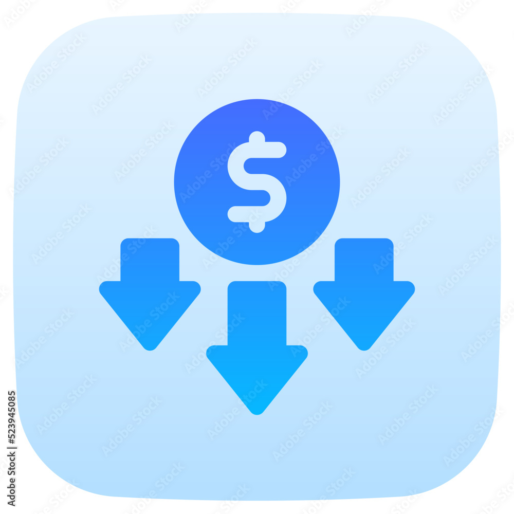 loss flat gradient icon loss flat gradient icon