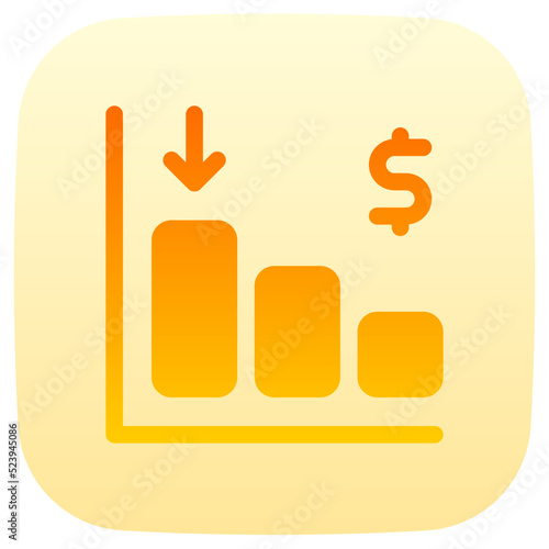 losses flat gradient icon