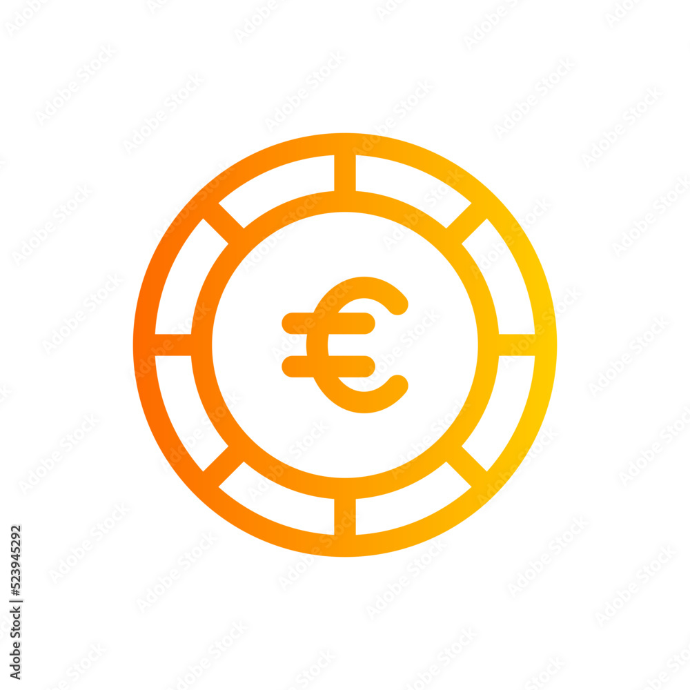 euro gradient icon euro gradient icon
