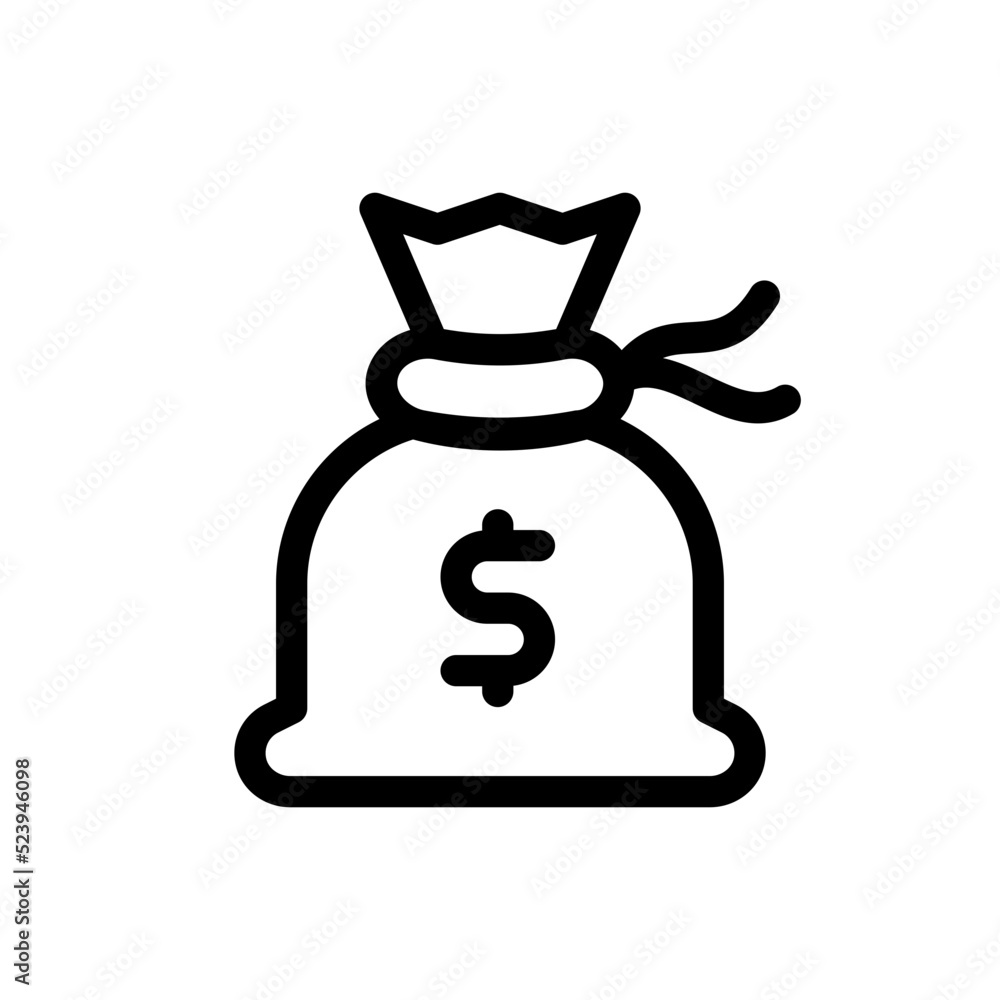 money bag line icon money bag line icon