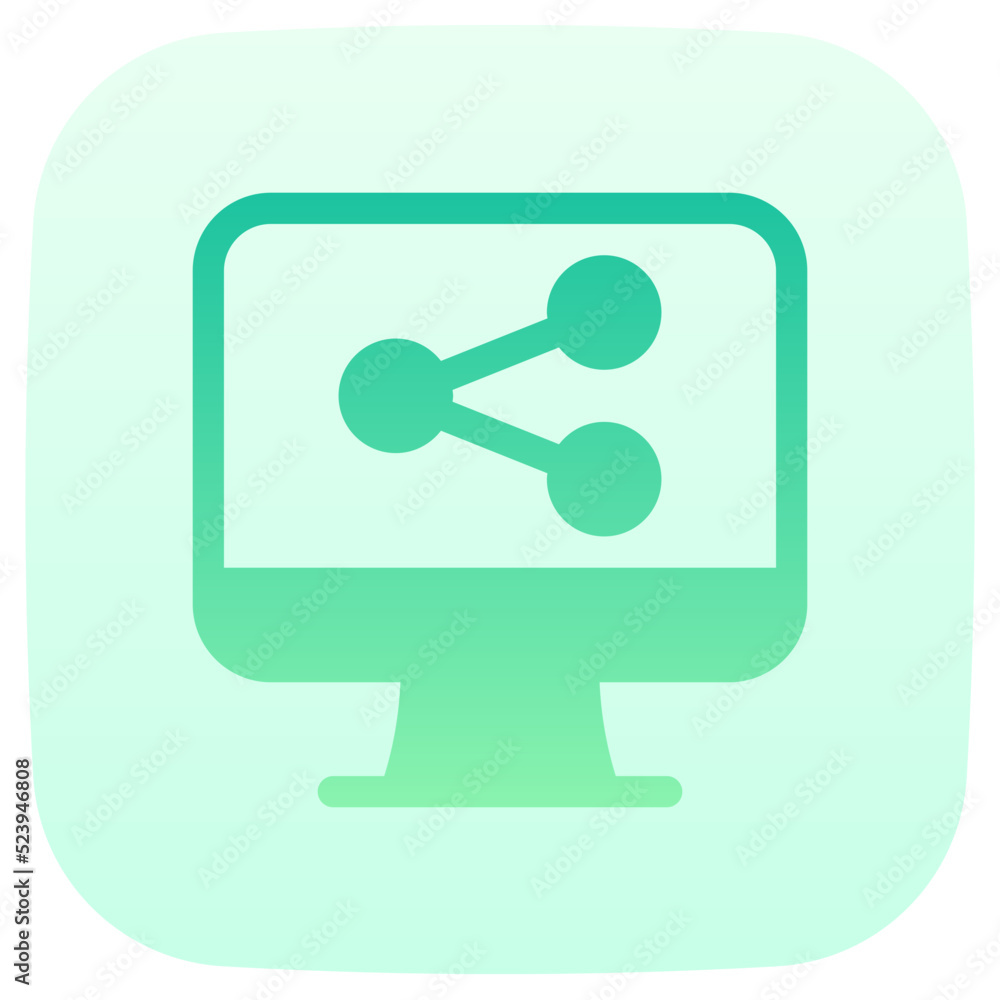 share flat gradient icon