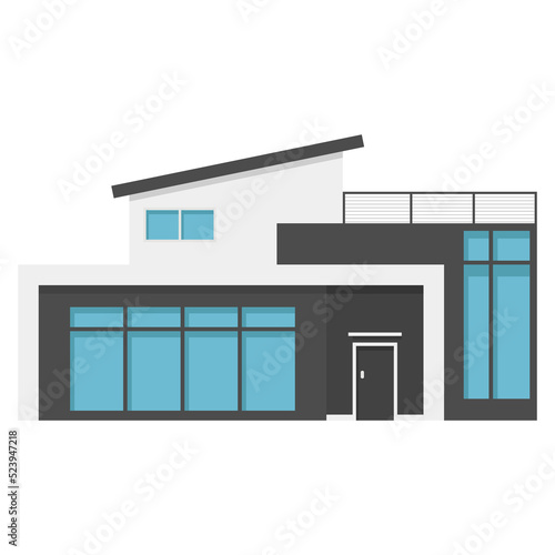A modern house or home. Modern building and architecture.