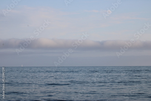 clouds over water