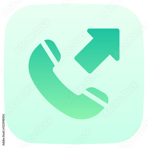 outgoing flat gradient icon