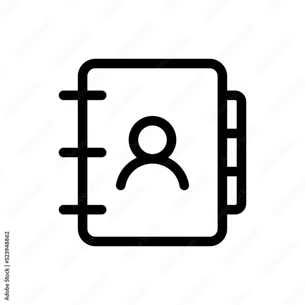 contacts book line icon contacts book line icon