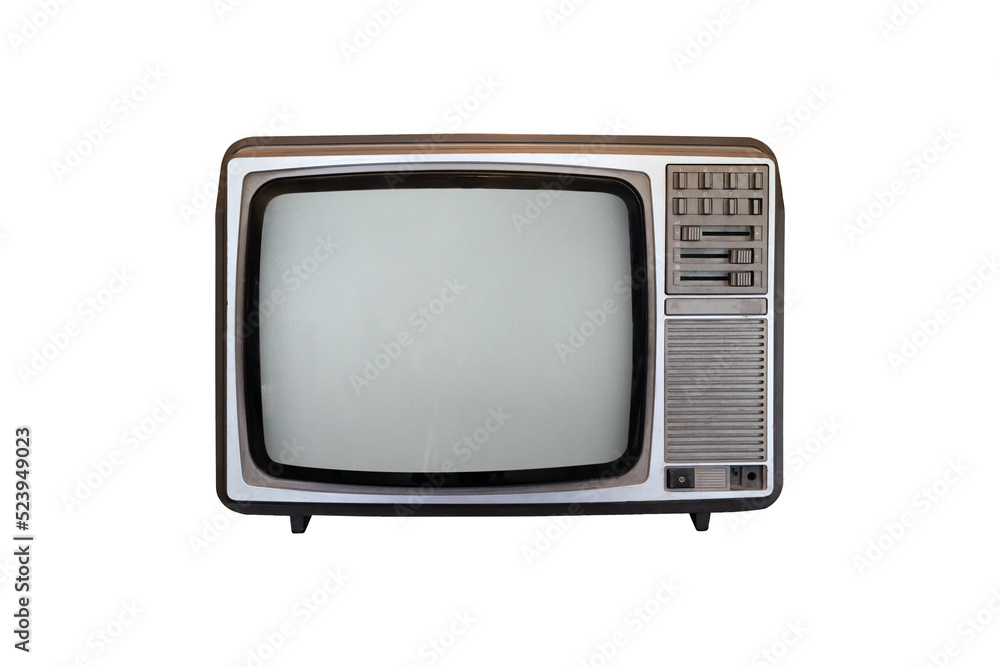 Retro television isolate object for design, retro technology Retro television isolate object for design, retro technology
