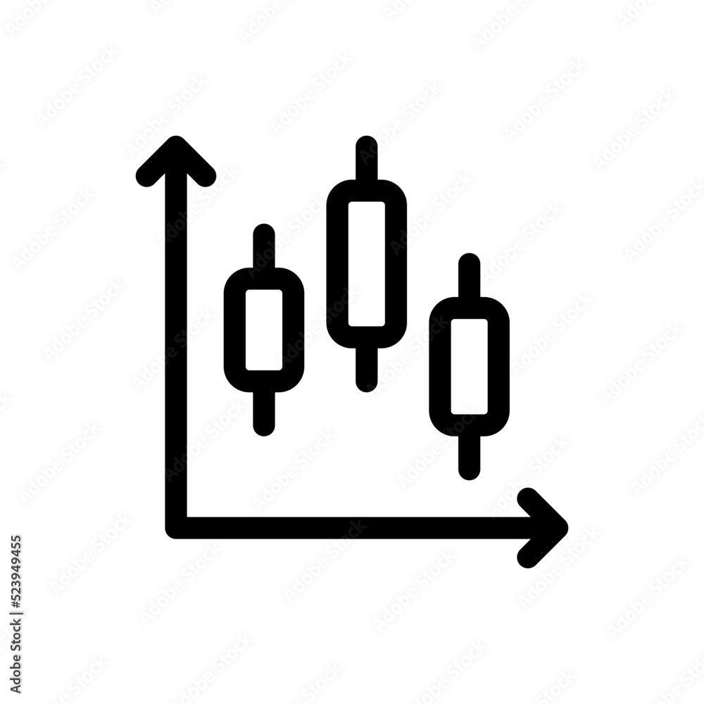 candlestick line icon candlestick line icon
