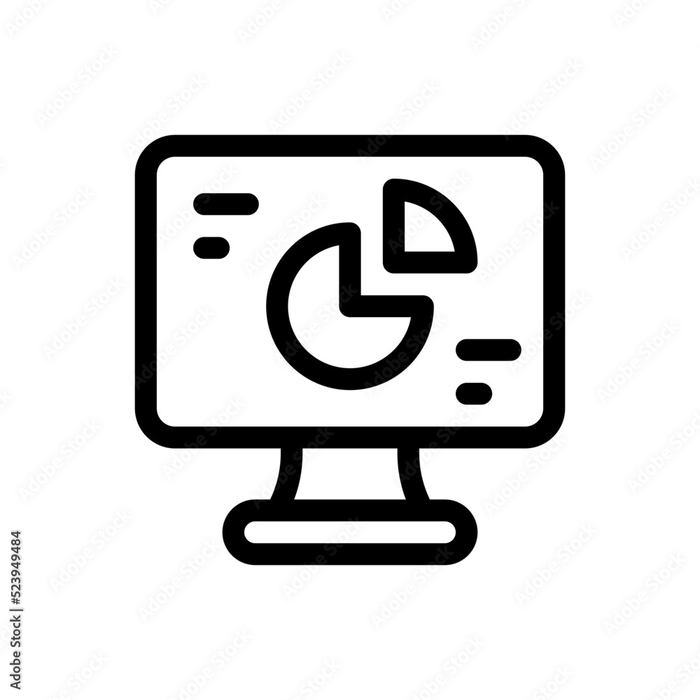 pie chart line icon pie chart line icon
