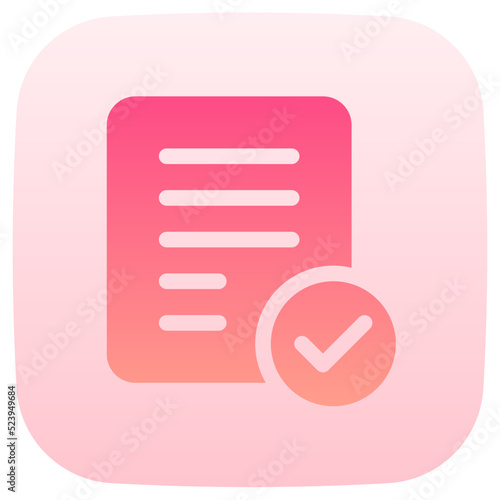 accept flat gradient icon