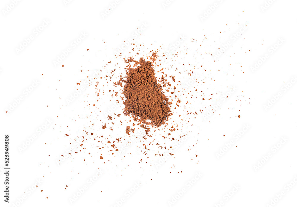 cocoa porew isolated on white background cocoa porew isolated on white background