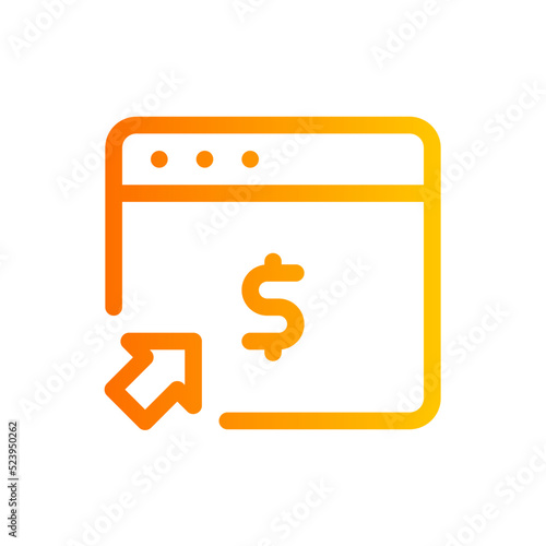 pay per click gradient icon