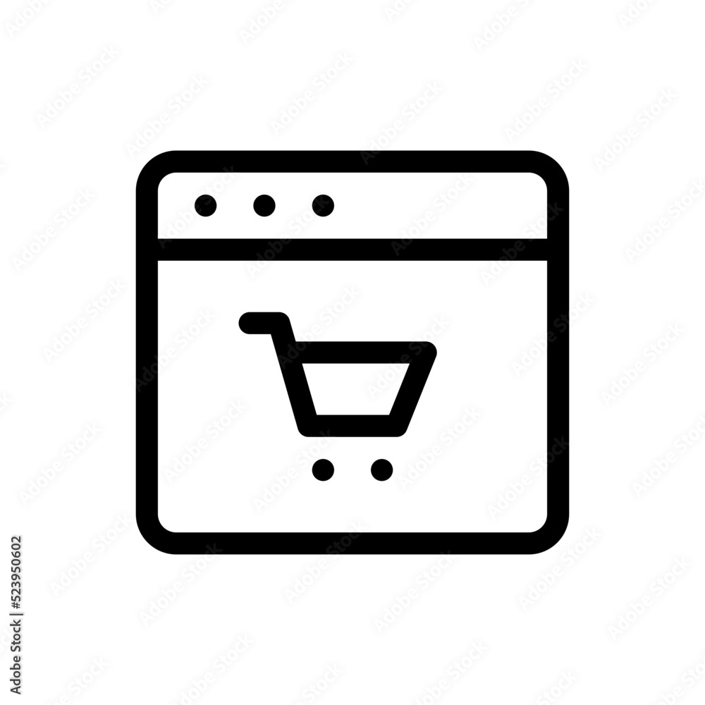 shopping online line icon shopping online line icon