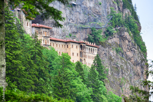 Sumela Monastery in Macka district of Trabzon city, Turkey -The monastery is one of the most important historic and touristic venues in Trabzon. photo